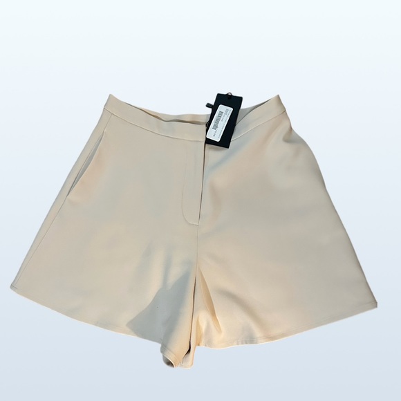 NWT Blaque Label Flare Shorts size Small color is Sand - Picture 1 of 4